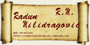 Radun Milidragović vizit kartica